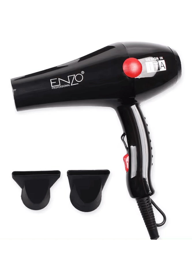 ENZO Professional - ENZO EN-6114 Professional Hair Dryer – 2200W High-Power with Ionic Technology, 3 Heat Settings, 2 Speed Settings, and Concentrator Nozzle-Intl Version - Image 1