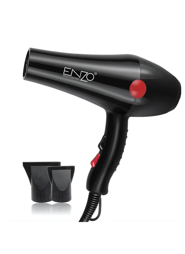 ENZO Professional - ENZO EN-6114 Professional Hair Dryer – 2200W High-Power with Ionic Technology, 3 Heat Settings, 2 Speed Settings, and Concentrator Nozzle-Intl Version - Image 1