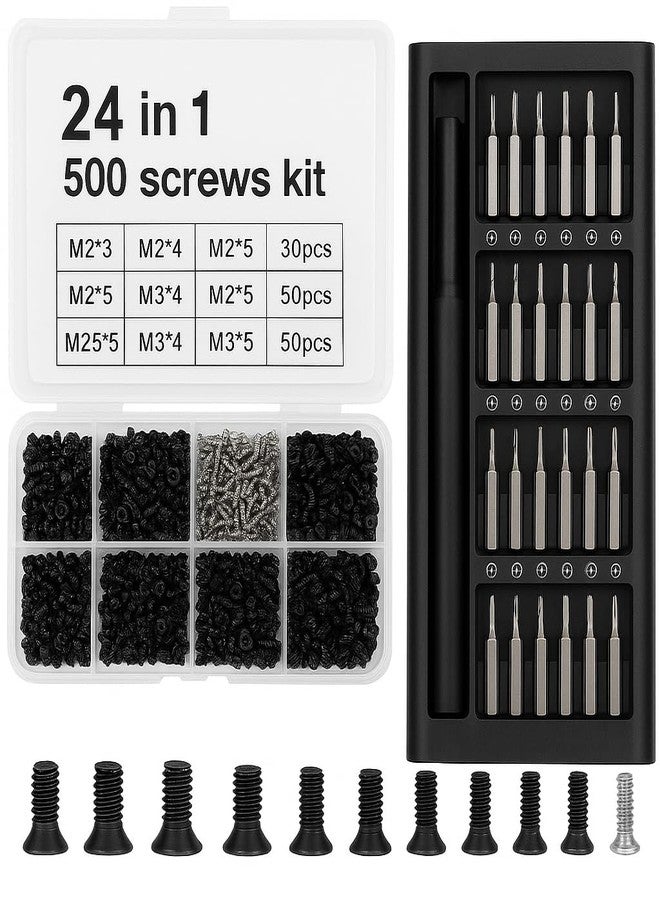 Meshiv 24-in-1 Precision Screwdriver Set with 500 PCS Screws Combo - Image 2
