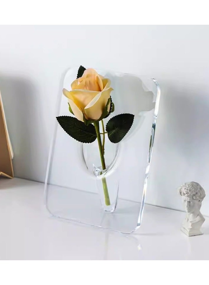 Acrylic Photo Frame Vase Hydroponic Flower Arrangement Device - Image 1