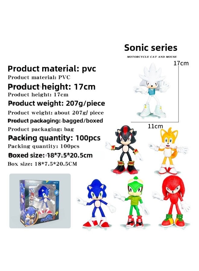 Hot Sale Sonic Sonic Super Mouse Flying Mouse Hand-held Animation Doll Tide Play Window Box Card Batch-Color:Sonic-sharette  - Image 5