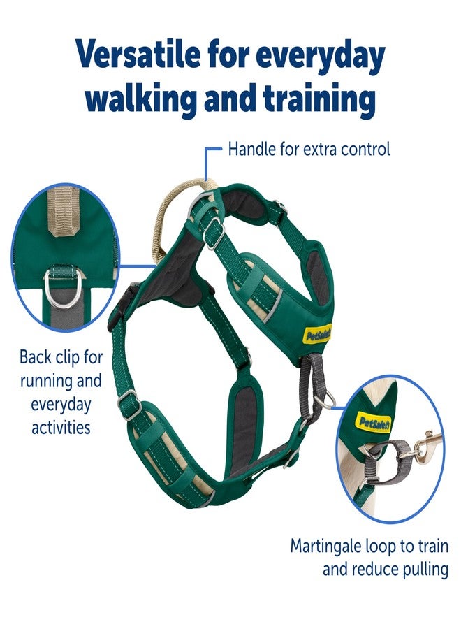 بيت سيف سرج PetSafe Easy Walk Comfort للكلاب، مبطن بالكامل لمنع الشد - مشي أفضل من أول استخدام - 5 نقاط تعديل - متوسط، أخضر - Image 4