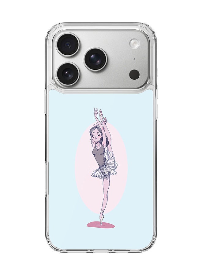 Stylizedd Classic Clear MagSafe Case for iPhone 17 Pro , Hybrid Soft Case Flexible Edges Anti Drop TPU PC Gel Thin Transparent Cover [ Designed for iPhone 17 Pro ] - Flying Ballerina