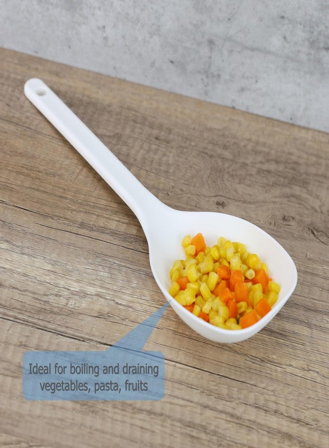 مجموعة من 3 مغارف بلاستيكية مثقبة من EIKS، مناسبة لأواني الطهي غير اللاصقة، لطهي وتصفية وتقديم الخضراوات والسلطات والمعكرونة، بطول 12.4 بوصة - Image 4