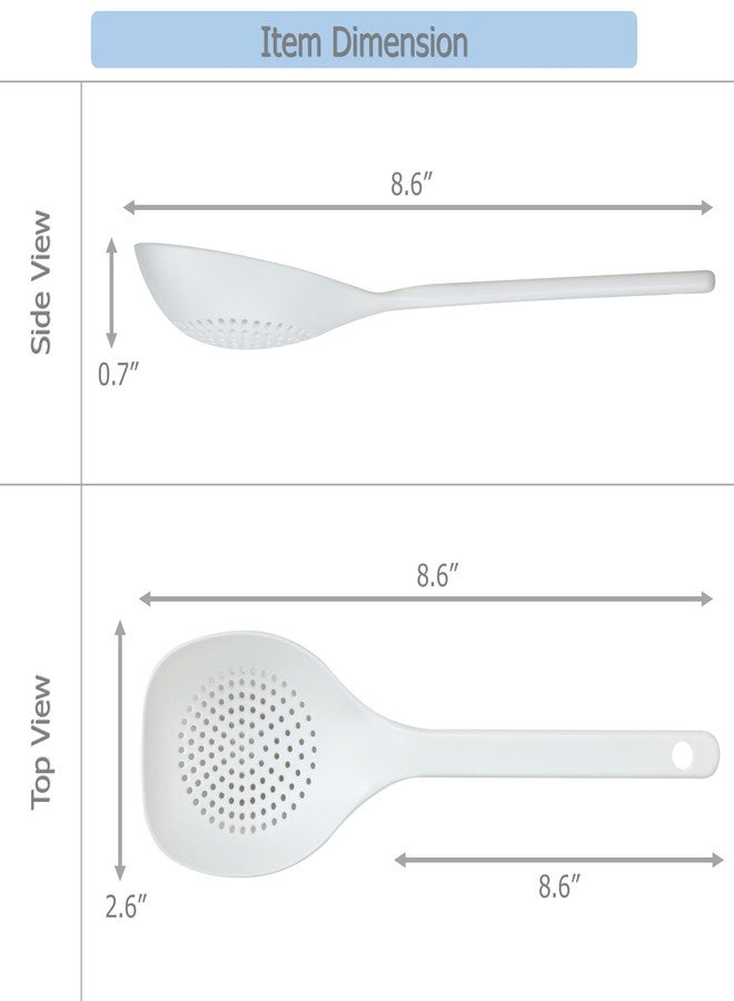 مجموعة من 3 مغارف بلاستيكية مثقبة من EIKS، مناسبة لأواني الطهي غير اللاصقة، لطهي وتصفية وتقديم الخضراوات والسلطات والمعكرونة، بطول 12.4 بوصة - Image 3