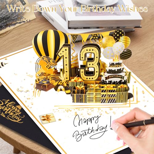 OLOSONG 13th Birthday Card for Girl Boy Son Daughter, Big Pop Up 13th Birthday Cards for Grandson Granddaughter, Back In 2013 Funny 13 Year Old Birthday Decorations - Image 5