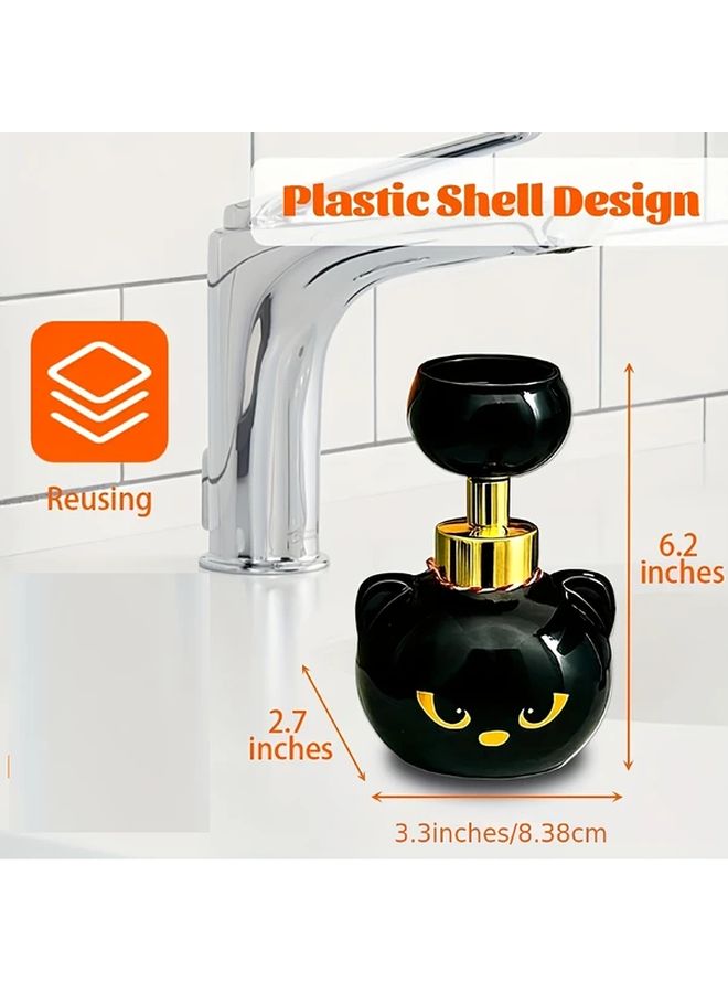 Cat Paw Foam Soap Dispenser Manual Pump Bottle Black Golden Pink Paw Print Phthalate Free - Image 3