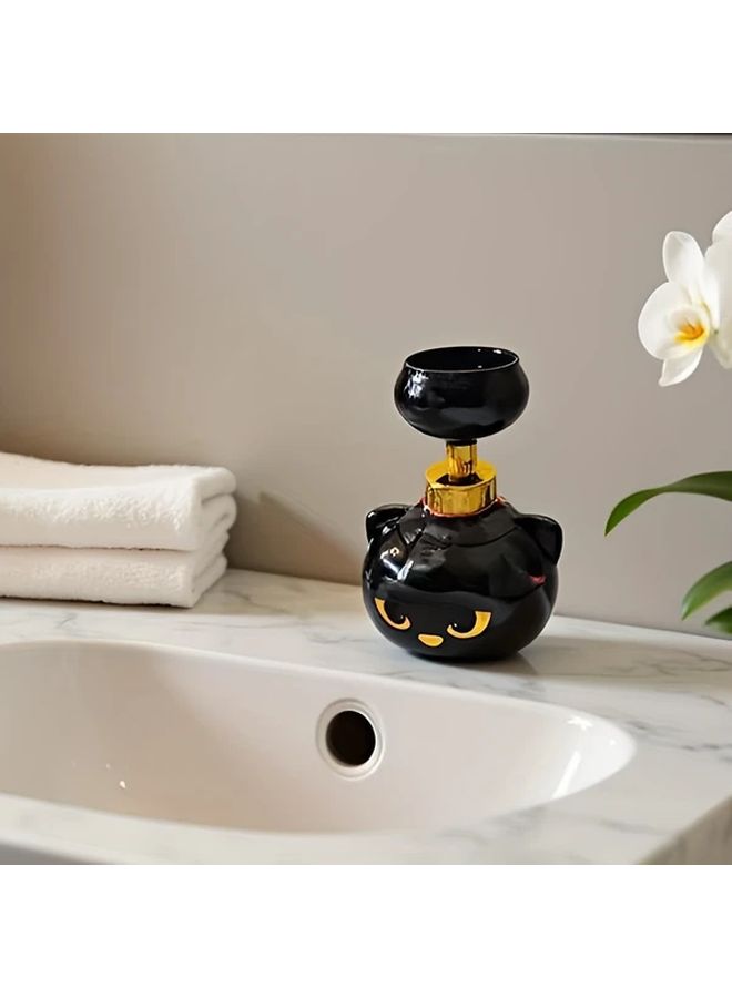 Cat Paw Foam Soap Dispenser Manual Pump Bottle Black Golden Pink Paw Print Phthalate Free - Image 4