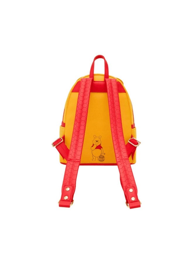 Loungefly x Funko POP! Disney Winnie the Pooh Winnie the Pooh Corduroy Cosplay Mini Backpack (22.86 x 11.43 x 26.67 cm, Yellow/Red) - Image 4