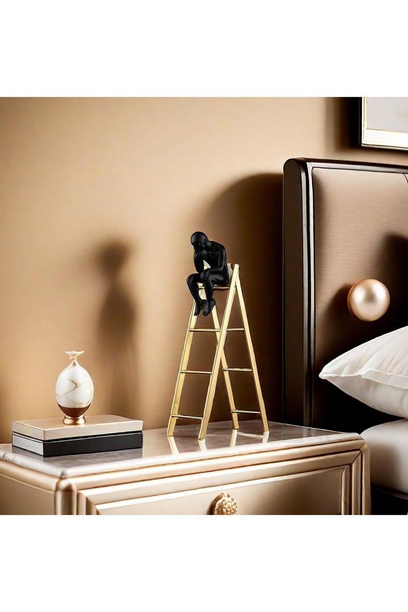 The Thinker Statue on The Ladder for Home Decor Modern Sculptures Decor for Living Room 35cm - Image 3