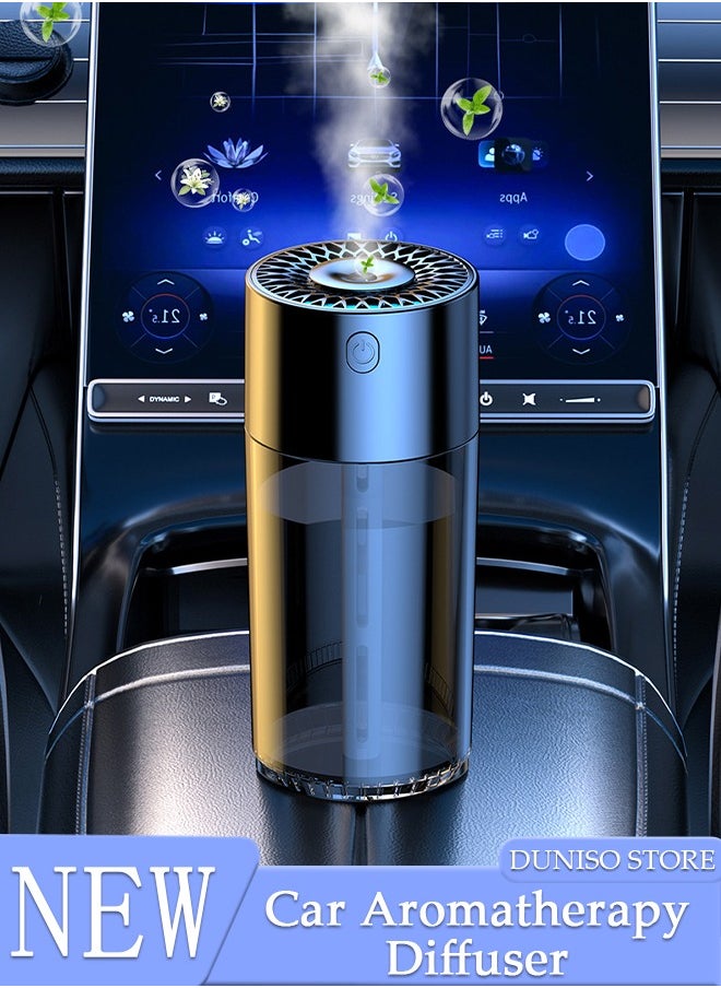 Portable Car Aromatherapy Diffuser Mini Air Purifier with 3 Gear Control, RGB Light, Type-C Fast Charge and Touch Control, Smart Air Freshener for Allergies, Dust and Odor Eliminator for Office Home