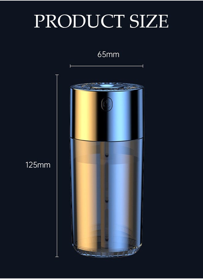 Portable Car Aromatherapy Diffuser Mini Air Purifier with 3 Gear Control, RGB Light, Type-C Fast Charge and Touch Control, Smart Air Freshener for Allergies, Dust and Odor Eliminator for Office Home