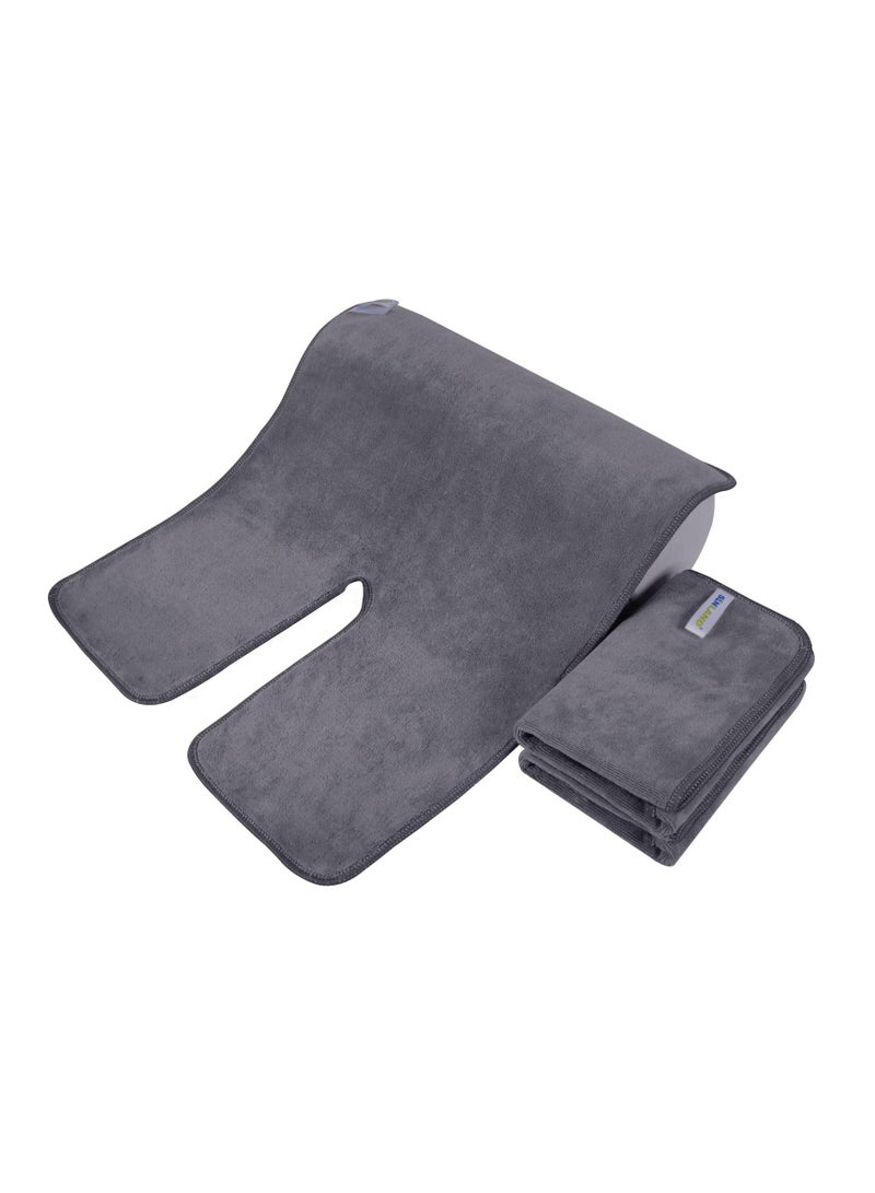 SYOSI Microfiber Esthetician Towels, 3PCS, For Facials Mask Removing Face Wrap Soft Facial Cloth with Split Design Spa Towels for Facial Steam Massage and Cleansing, Spa Steam Esthetician Supplies Salon - Image 4