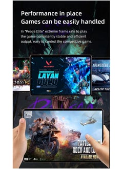 X - Prime 10.1 Inch HD Display Android Slim Smart Tablet PC with Keyboard Mouse 8GB RAM 256GB ROM Dual SIM 5G Network WiFi Tablet Dual Camera Google Meet and Zoom Supported Gold  - Image 5
