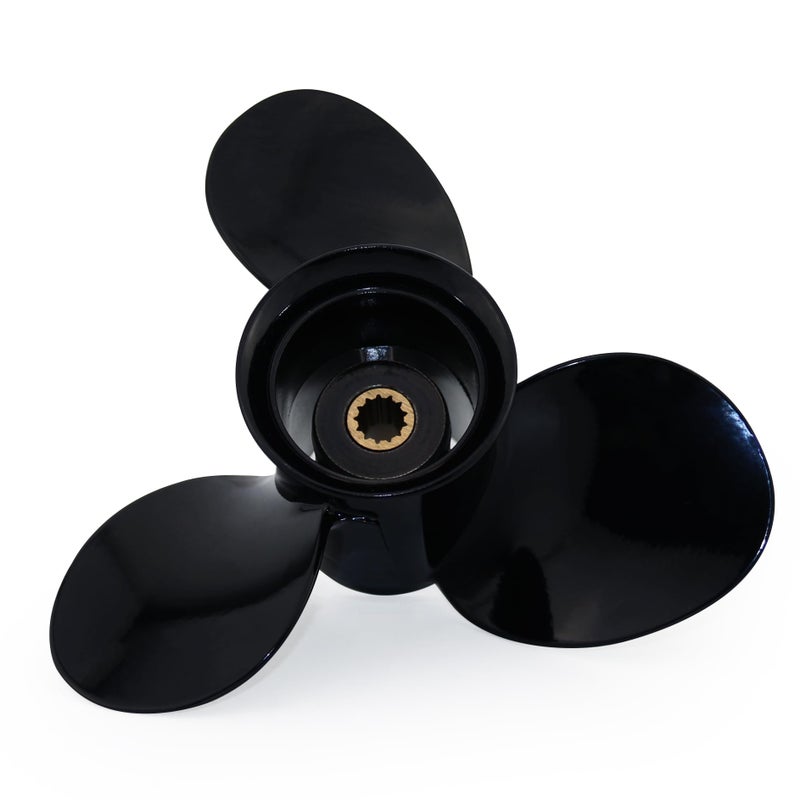 CAPTAIN Aluminum Outboard Propeller Fit EvinrudeJohnson Engines 815HP 13Tooth Spline RH 925x11 - Image 2