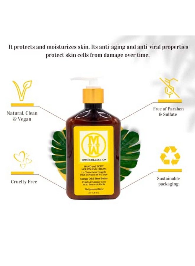 OMM Collection Natural Shea Hand & Body Lotion Moisturizer & Lightweight Cream For Dry Sensitive Skin Mango & Cocoa Butter Non Greasy & Hydrating Antiaging & Stretch Marks Remover Vegan - Image 5