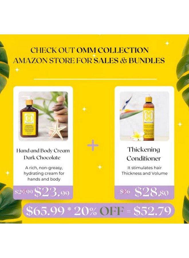 OMM Collection Natural Shea Hand & Body Lotion Moisturizer & Lightweight Cream For Dry Sensitive Skin Mango & Cocoa Butter Non Greasy & Hydrating Antiaging & Stretch Marks Remover Vegan - Image 3