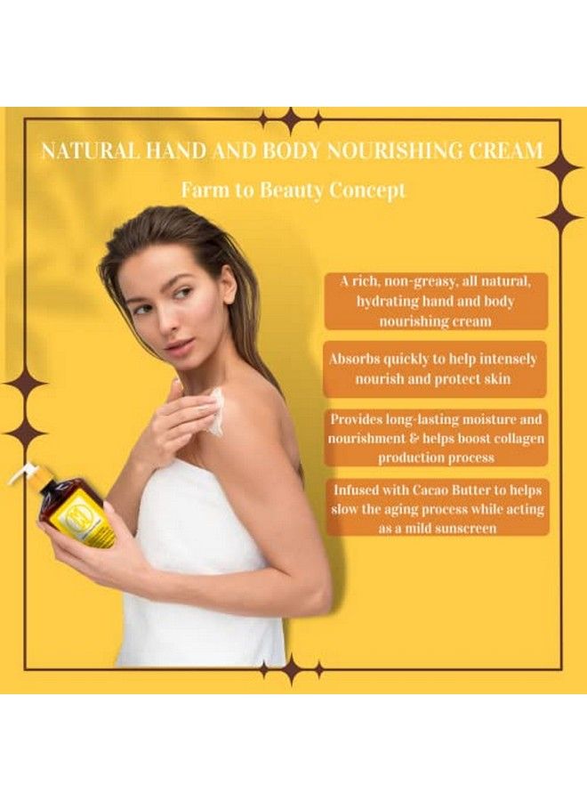 OMM Collection Natural Shea Hand & Body Lotion Moisturizer & Lightweight Cream For Dry Sensitive Skin Mango & Cocoa Butter Non Greasy & Hydrating Antiaging & Stretch Marks Remover Vegan - Image 4