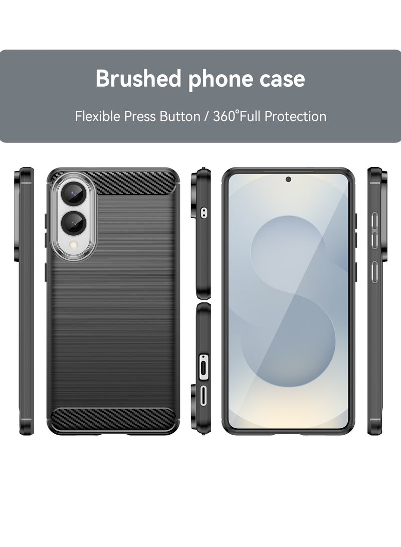 لسامسونج غالاكسي S25 حافة غطاء الحالة, عالية الجودة رقيقة وخفيفة الوزن فرشاة مريحة TPU ناعمة الشعور الهاتف الخلوي حالة حماية لسامسونج غالاكسي S25 حافة, أسود - Image 2