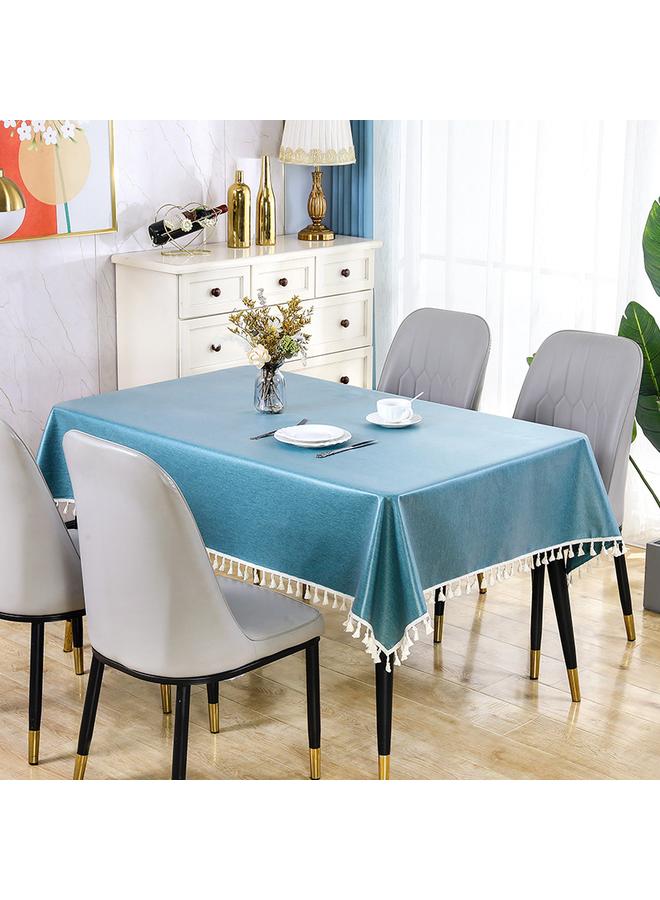 Bluejw Cotton And Linen Waterproof Tablecloth Wash-free Oil-proof Anti-scalding New Style Light Luxury High-end Dining Table Cover Cloth Tea Table Tablecloth - Image 2