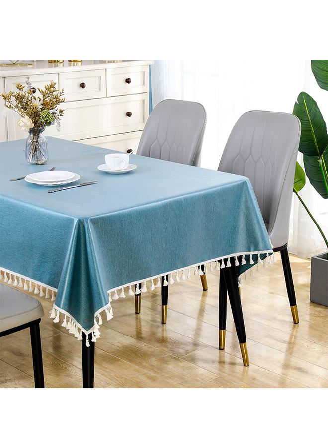 Bluejw Cotton And Linen Waterproof Tablecloth Wash-free Oil-proof Anti-scalding New Style Light Luxury High-end Dining Table Cover Cloth Tea Table Tablecloth - Image 1