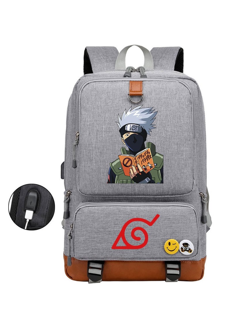 Naruto Teenage Students Men And Women Printed Casual Travel Backpack