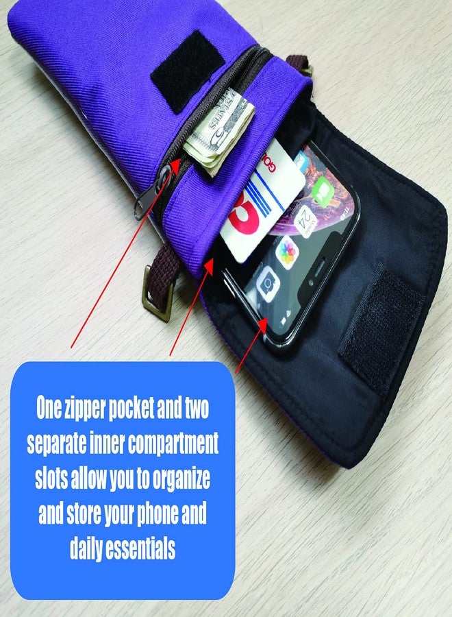 Tainada Crossbody Travel Phone Bag for Women, Small Shoulder Smartphone Touchscreen Wallet Purse Clutch Pouch w/Detachable Strap for iPhone 16/15 Pro Max; Google Pixel 9 (Feather Pattern Navy Blue) - Image 4