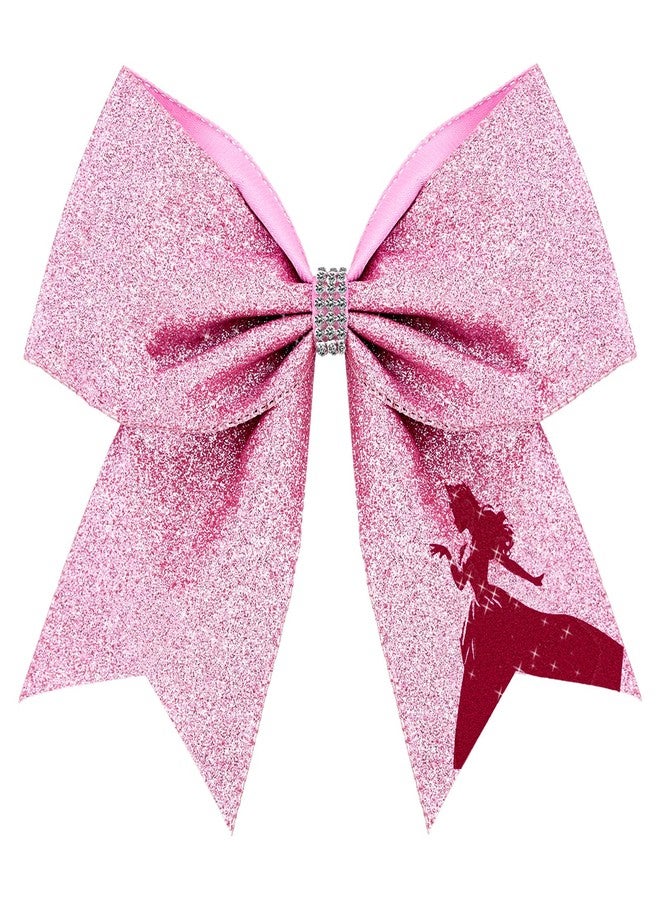 CraftyDream 7.5 Inch Hair Accessories for Women, Witch and Princess Hair Bows for Movie Fans, Pink Green Cute Bow Clips Gifts for Women Girls (Pink,Princess) - Image 1
