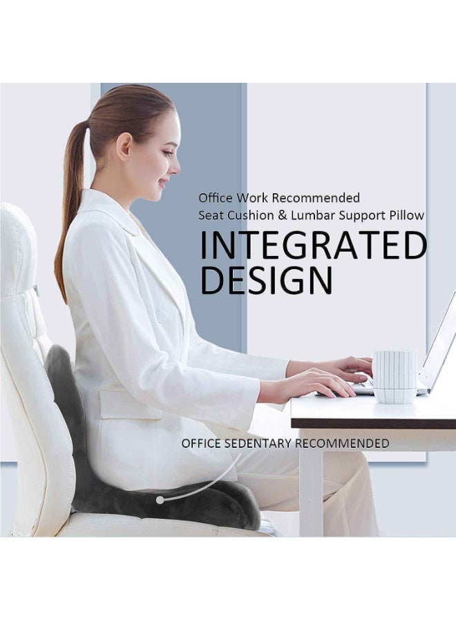 Seat Cushion,for Office Lumbar Support Pillow,Breathable Seat Cushion,Chair Memory Foam Coccyx Seat Cushion,for Sciatica Back Support Pillow Chair Pads,Reduce Tailbone Pressure - Image 3