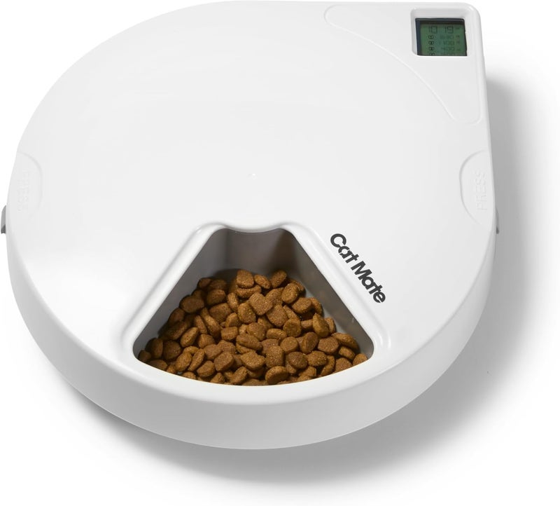 Cat Mate C500 Automatic Pet Feeder with Digital Timer for Cats and Small Dogs White, 13.4 x 11.4 x 2.8 - Image 2