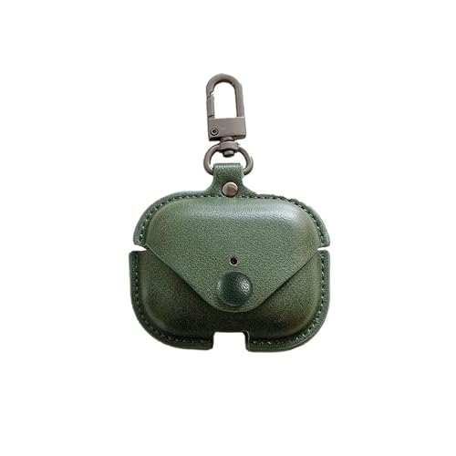 Like Star AirPod Pro/Pro2 Camouflage Leather case Cover Shockproof with Loss Prevention Clip for Apple Air-Pods Pro/Pro2 Wireless Charging Case (Army Green) - Image 1