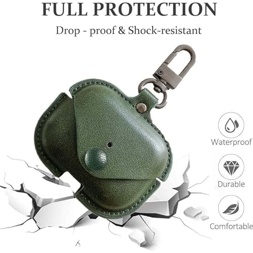 Like Star AirPod Pro/Pro2 Camouflage Leather case Cover Shockproof with Loss Prevention Clip for Apple Air-Pods Pro/Pro2 Wireless Charging Case (Army Green) - Image 2