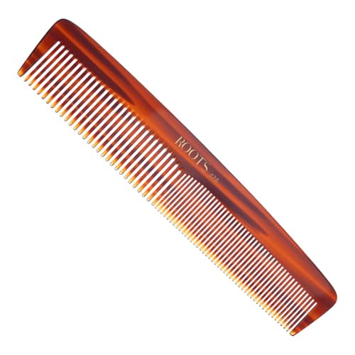 ROOTS Classic Comb | Dual Teeth For Styling & Detangling | Rounded Teeth prevent Hair damage | For Women with Straight, Long, silky, Wavy Hair | Wet & Dry use | Length - 8.9 Inch | Model No - 42A - Image 1