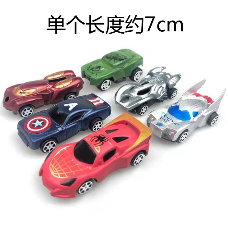 Kids Birthday Cake Topper Cars Theme Small avengers chariot 6-piece set 