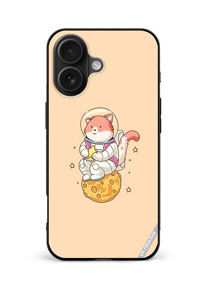 VR CREATIVE Protective Case Cover For Apple iPhone 16 Astro Cat Design Multicolour