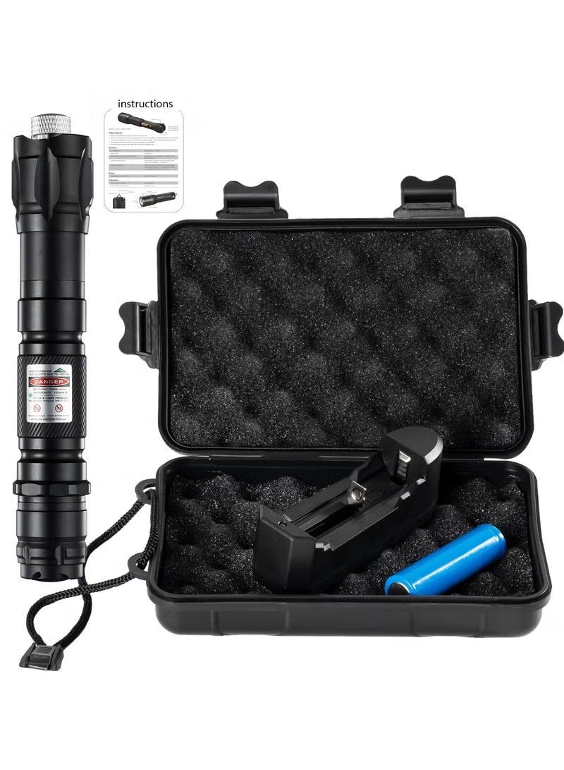 ORIONMAX Rechargeable Long Range Tactical Laser Pointer Flashlight Combo, High Power Outdoor Laser Light for Camping, Hiking, Emergency, Hunting, Survival, Indoor Use, Durable Portable Beam Light, Premium Gift Set - Image 1