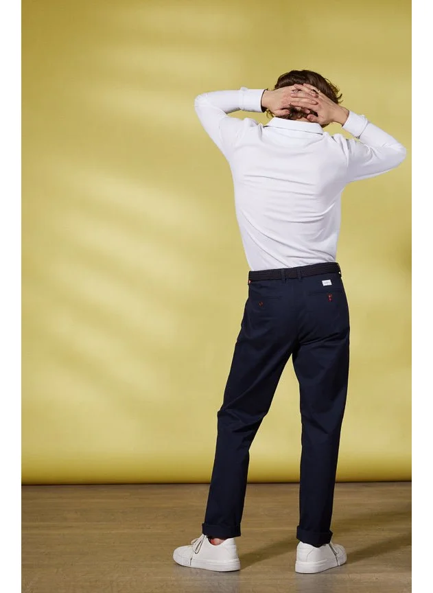 Vicomte A. Lorenzo Dark Navy Chino Trousers