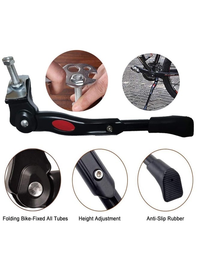 Kickstand for Kids Bike, Bicycle Kickstands Center Mount for 16 18 20 Inch Bicycles Adjustable Aluminum Alloy Kickstands for 16-18-20 inch Mountain Bike - Image 2