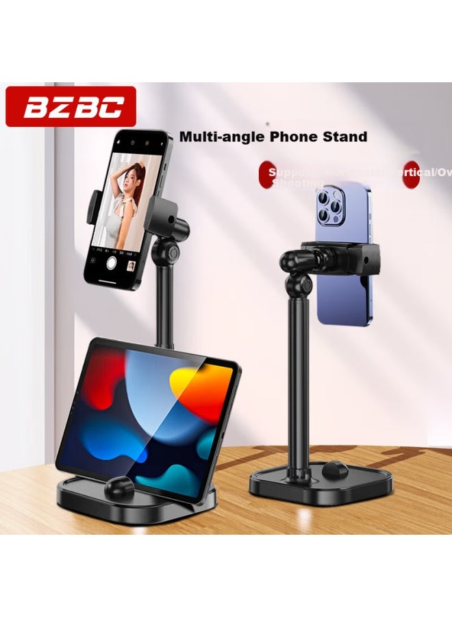 Bzbc Mobile Phone Stand Desktop Live Broadcast Overhead Shooting Special Adjustable Lifting And Stretching Shooting Support Stand Online Class Ipad Tablet Universal Lazy Man Video Watching Artifact Mu - Image 1