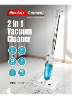 Electro General 2-in-1 Stick & Handheld Light Weight Vacuum Cleaner with Efficient Filtration, Powerful Suction, Large Dust Capacity, Ideal for Homes, Offices, Car and Multi Surface Cleaner, 0.6 L 600 W - VCS-600B  - Image 2