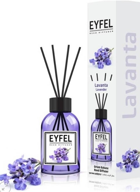 An air freshener with a distinctive and refreshing lavender scent used to give the house a distinctive and aromatic scent with wooden sticks to spread the scent of the freshener steadily lasting up to