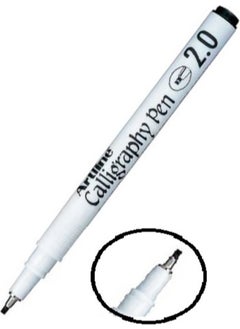 Calligraphy Pen Black 2.0 mm Flat Cut Tip Arabic Ergoline Calligraphy 1 Piece