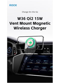 Magnetic Car Mobile Holder with QI2 15W Wireless Fast Charger Air Vent Car Phone Holder W36 Qi2 - pzsku/Z5952CC1572B5F96D91A5Z/45/_/1731738294/699a3d85-bf2c-430f-b9c3-377e12b9161b