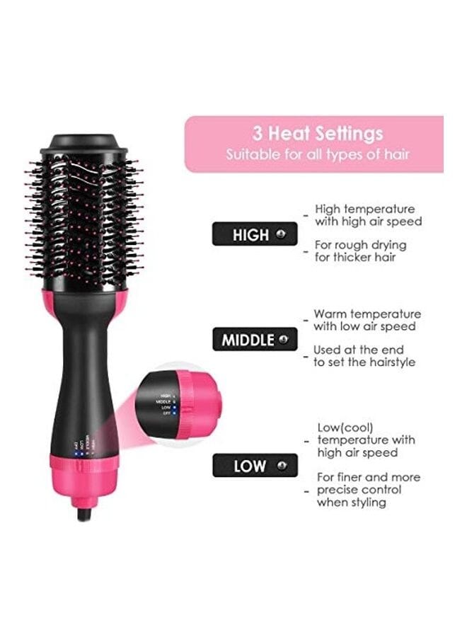 PROMASS 4-In-1 Hair Dryer Brush Black/Pink - Image 2