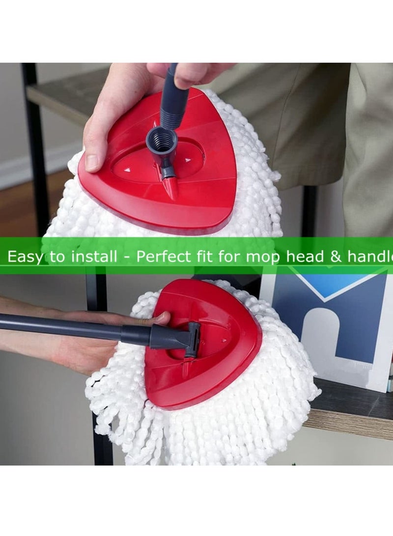 Excefore Spin Mop Replacement Head Base Replacement Rotating Triangle Refill Disc for Easy Wring Replace Head Plastic Case Shell Red - Image 4