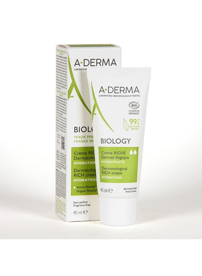 A-DERMA A-derma Biology Dermatological Rich Cream 40ml  - Image 1