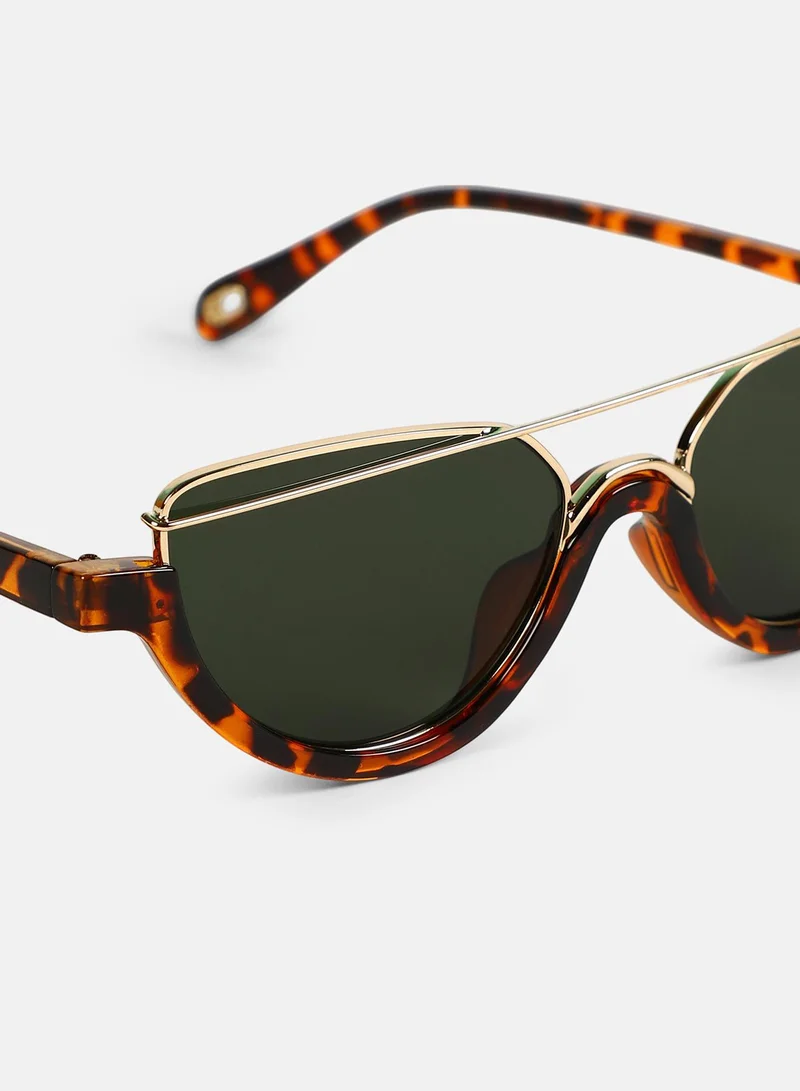 Haute Sauce Polarized Full Rim Cat Eye Sunglasses For Women