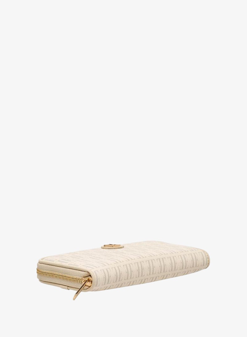 ELLE Monogram Print Wallet With Zip Closure - Image 5