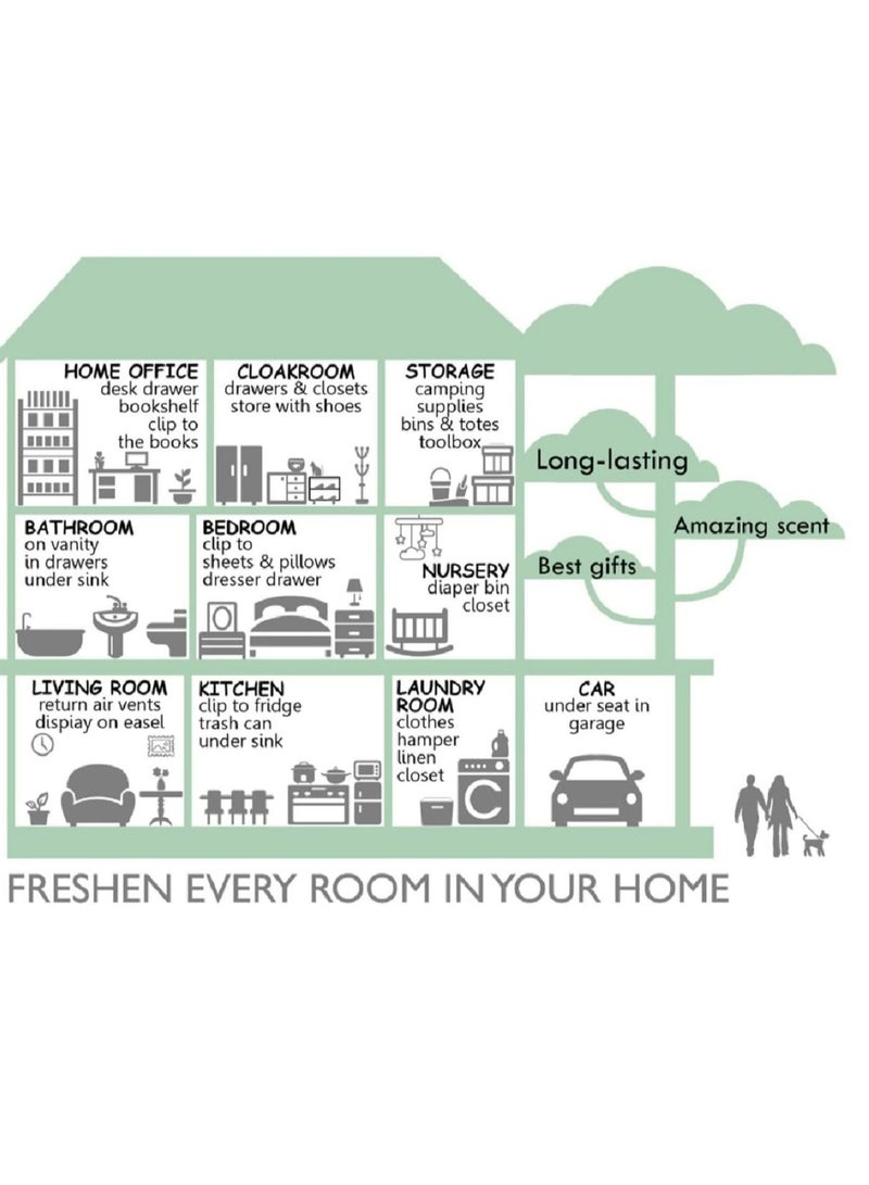 Captaintech Jasmine Sachet 1Box 12Pcs Jasmine Dried Flower Bag Scent Sachet Drawer Freshener Jasmine Closet Air Freshener Scented Drawer Deodorizer Freshener for Drawers Closet Home Car Fragrance Product - Image 4