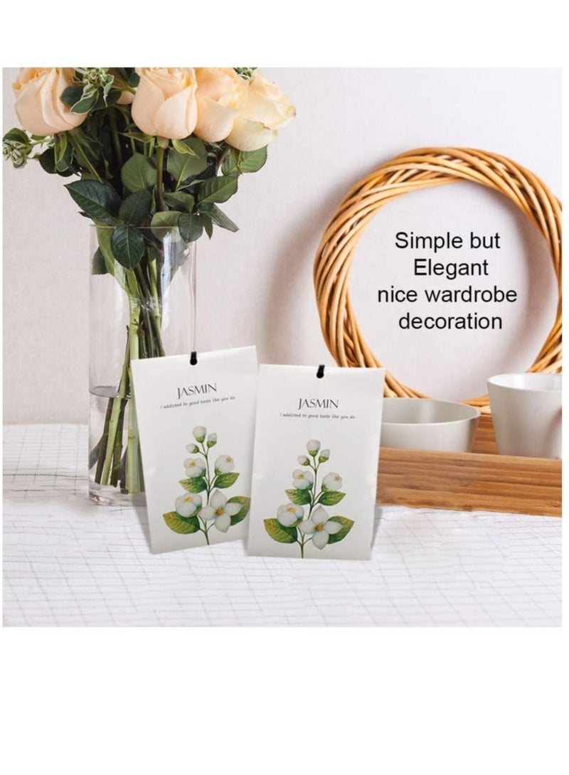 Captaintech Jasmine Sachet 1Box 12Pcs Jasmine Dried Flower Bag Scent Sachet Drawer Freshener Jasmine Closet Air Freshener Scented Drawer Deodorizer Freshener for Drawers Closet Home Car Fragrance Product - Image 5